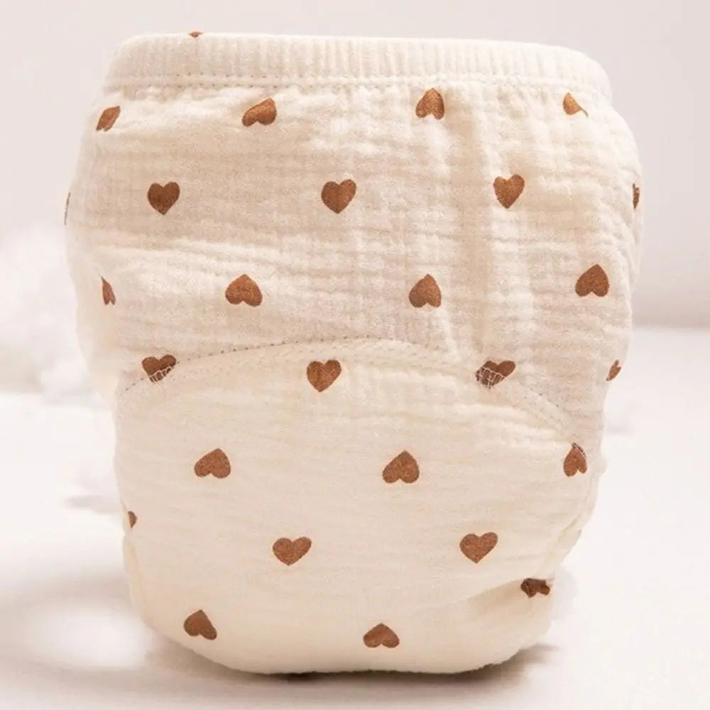 Comfortable Cotton Gauze Baby Training Pants Breathable Leakproof Diaper Pants Absorbent Washable Baby Diapering Toddler Use