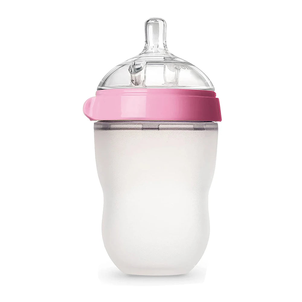 Silicone Baby Bottles for Newborn Baby  Anti Colic Infant Bottles Wide Neck  Nipple Slow Flow Breastfeeding Toddler Bottles 1PC