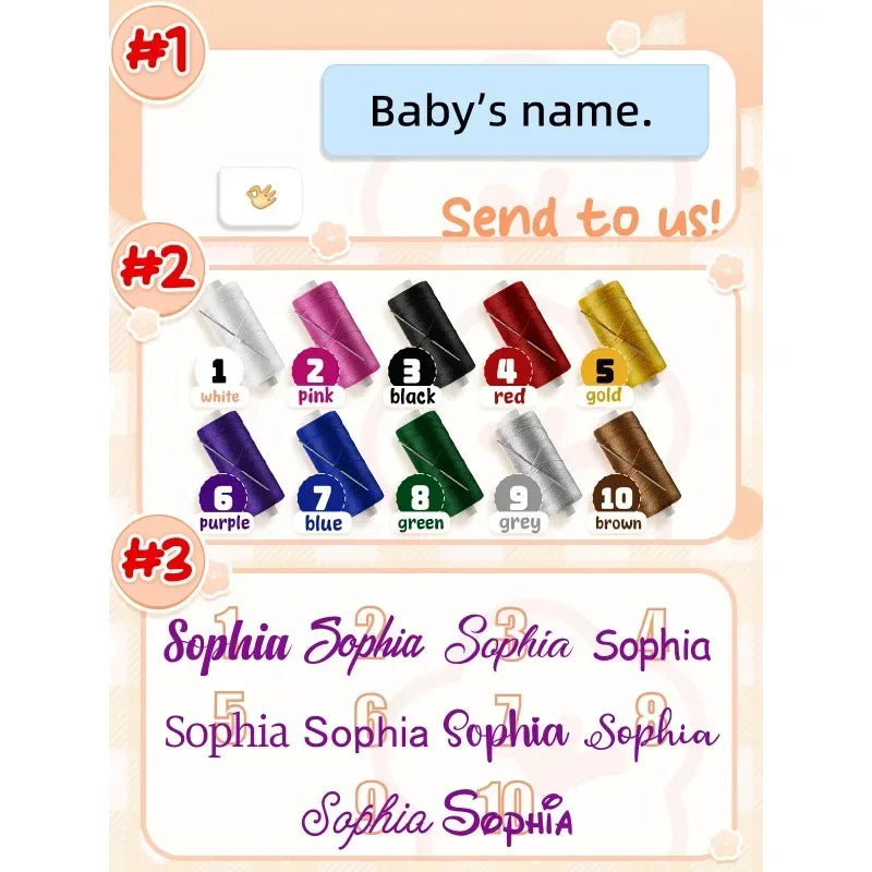 Customized Name Pattern Doudou Blanket Baby Swaddle Stroller Bed Crib Sleeping Cover Newborn Gift Shower Present for Babies