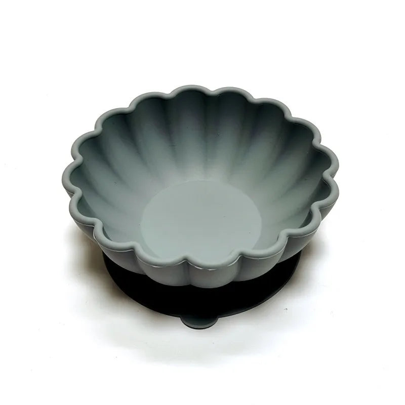 Silicone dinner plate children eating tableware convenient adsorption fruit plate silicone supplement bowl
