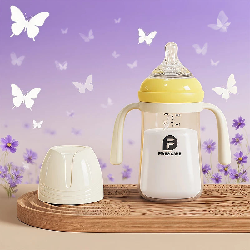 240ml baby bottle, suitable for water and formula, with handle and lid, easy to hold, unisex feeding bottle - perfect gift