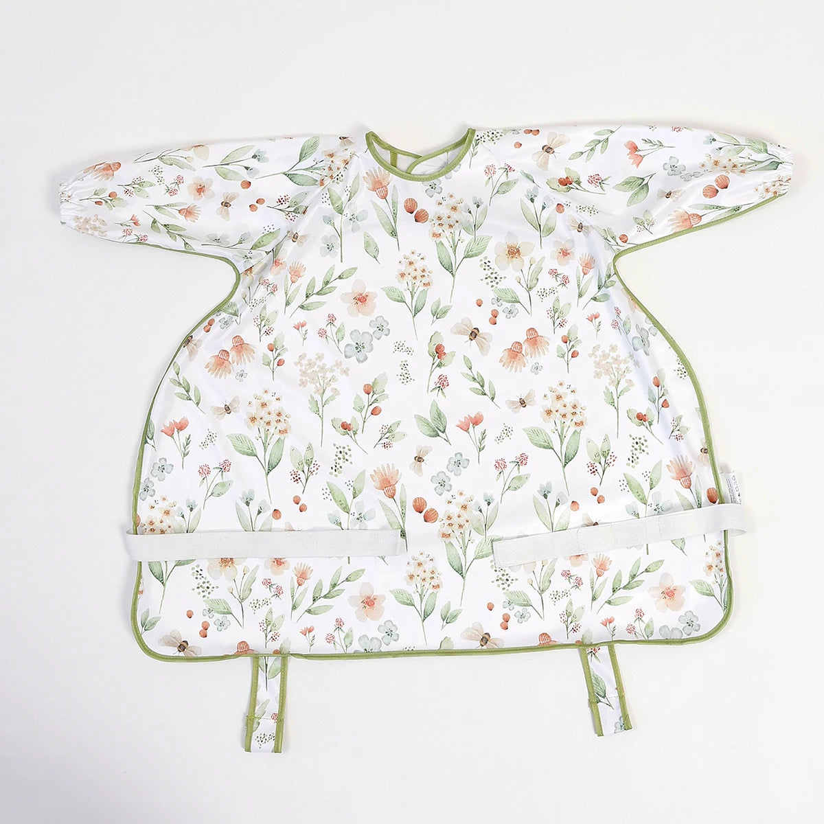 1Pc 100%Polyester Waterproof Highchair Coverall Baby Feeding Bib Long Sleeve Eating Smock Bib for 0-2Years Babies