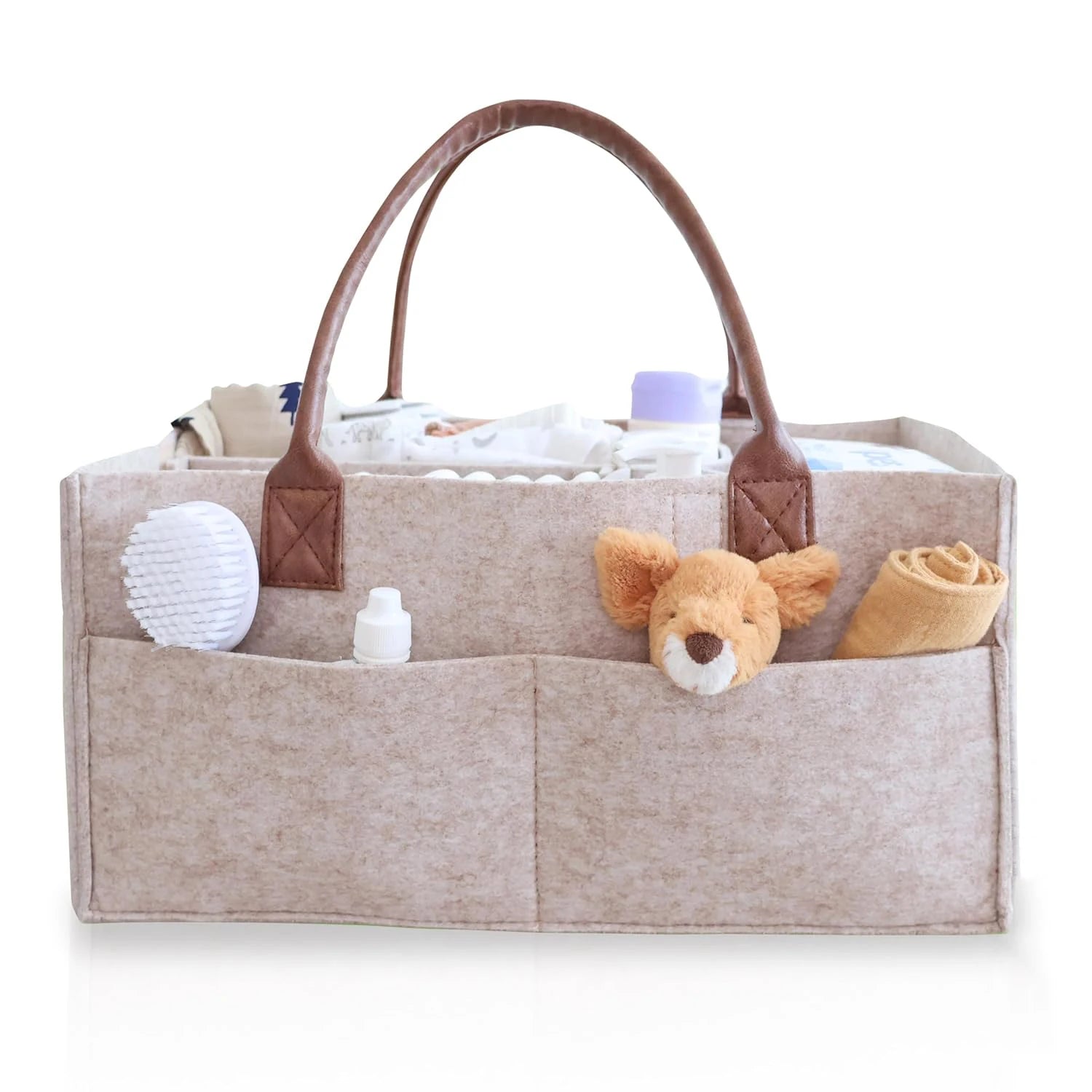 Premium Baby Diaper Caddy Organizer – Portable Nursery Storage Bag with Multiple Compartments