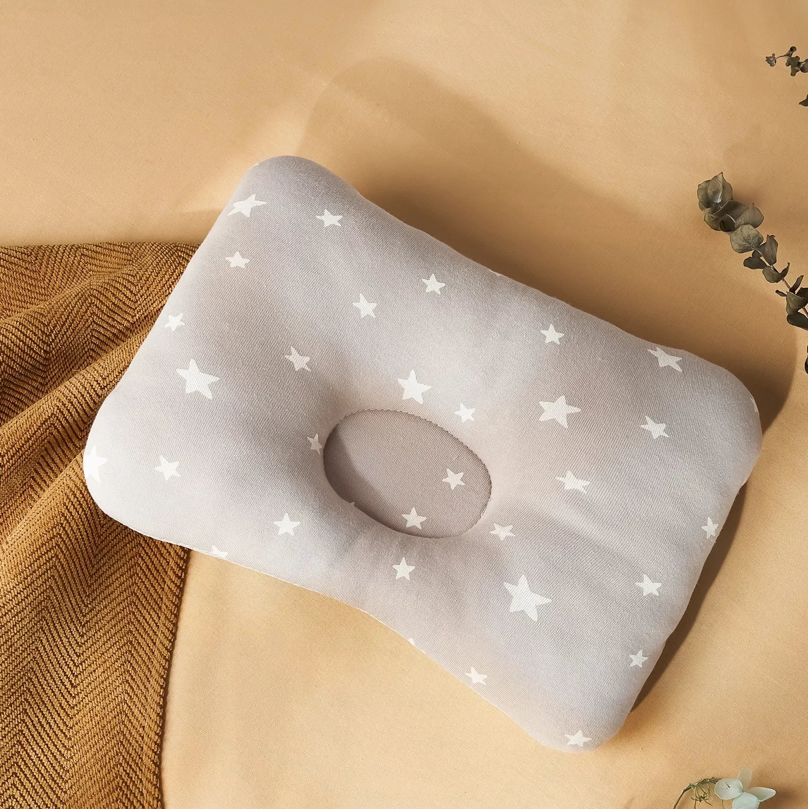 INSULAR Infant Head Pillows Baby Design Breathable Cotton Cushion Pillow