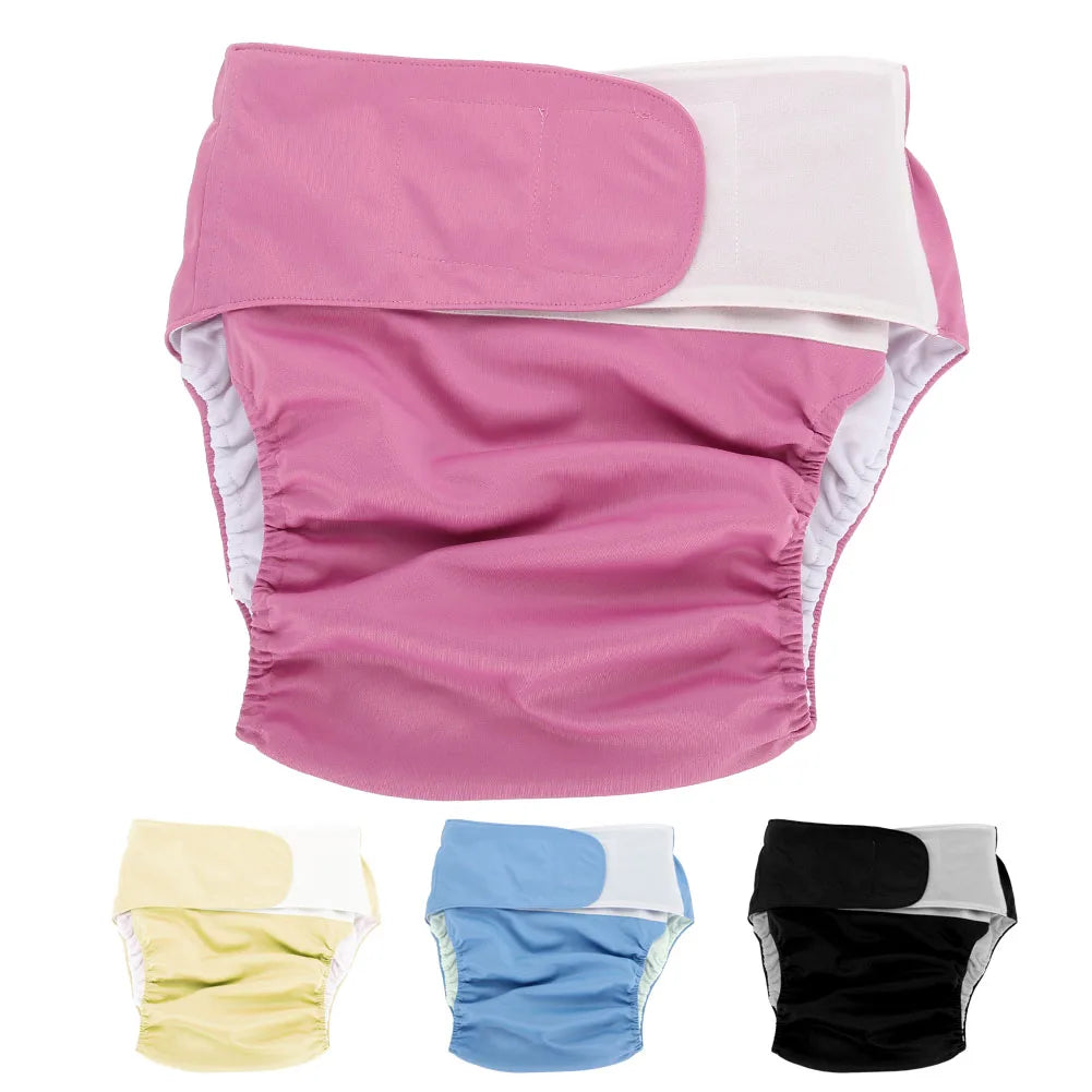 4 Colors Adult Cloth Diaper Reusable Washable Adjustable Large Nappy new