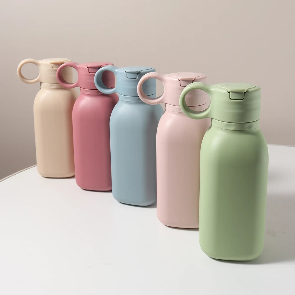 1 pc 450ml Baby Sippy Cup Silicone Flip Lid Water Bottle  Portable Toddler Sports baby tableware