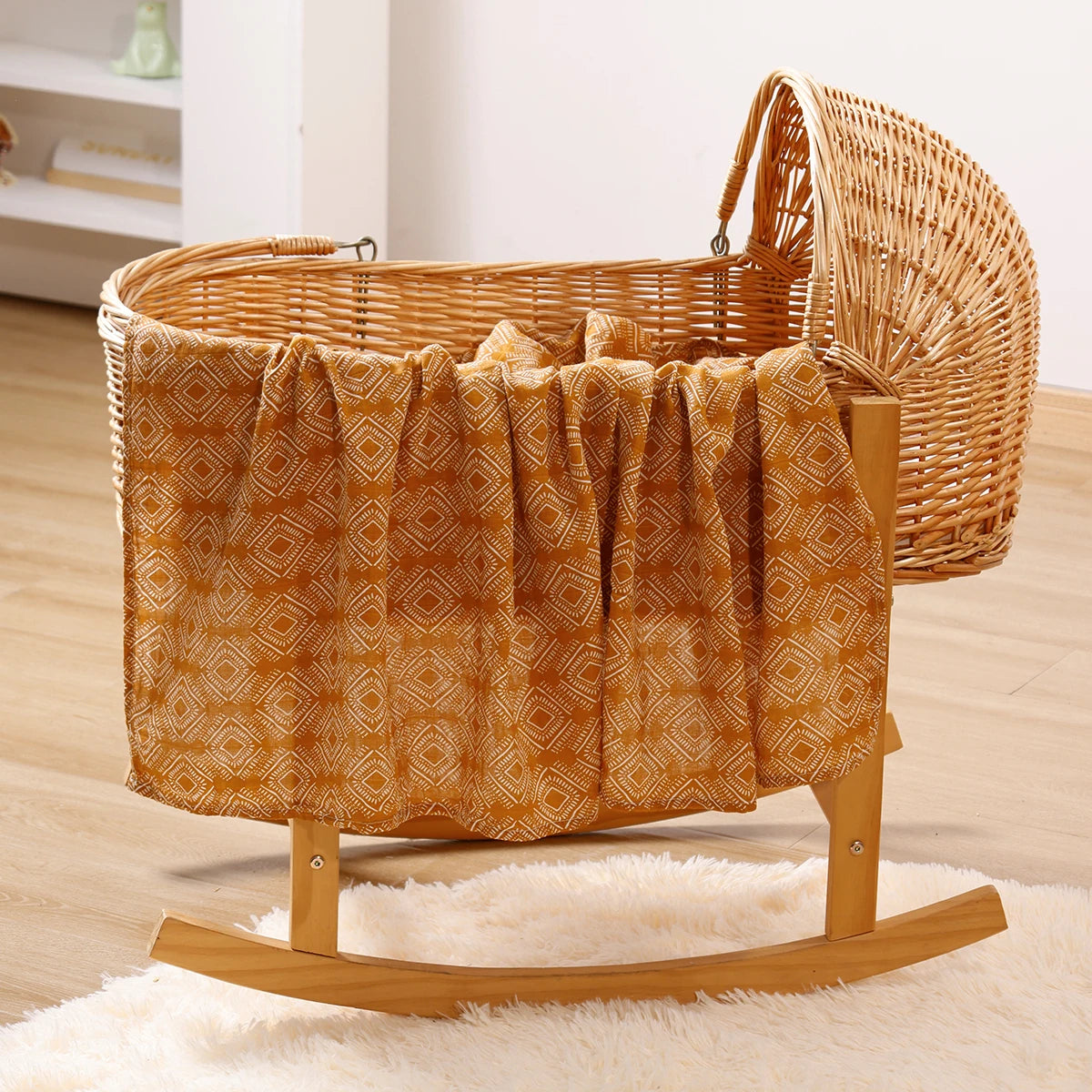 HappyFlute One Piece 120*110CM  Muslin Cotton Fiber Muslin Baby Swaddles Soft Newborn Wrap Multifunction Infant Blankets