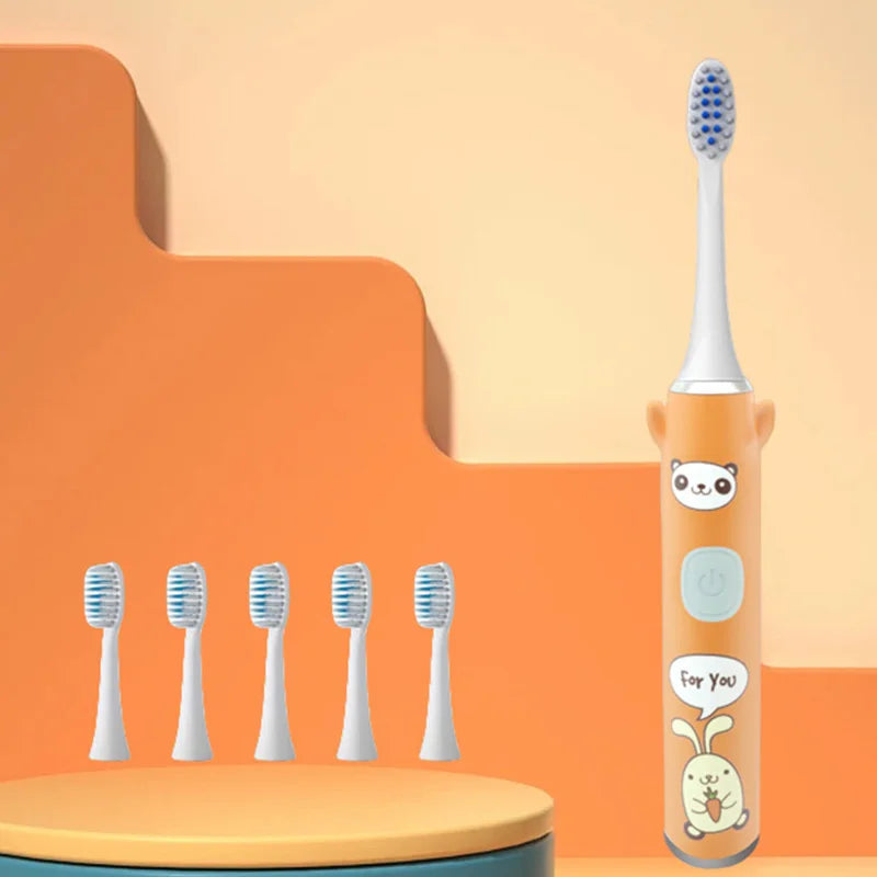 E6 CHILDREN'S Toothbrush Wings Cartoon Sonic Toothbrush Soft Bristle Electric Toothbrush (Batteries Not Included)