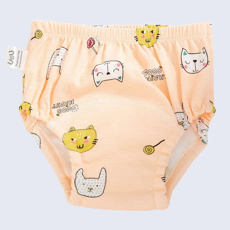 6 Layer Waterproof Reusable Cotton Baby Training Pants Infant Shorts Underwear Cloth Baby Diaper Nappies Panties Nappy Changing
