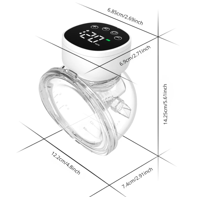 MY-376 Hands-Free Wearable Electric Breast Pump - Silent, 3 Modes, 9 Levels (180ML)