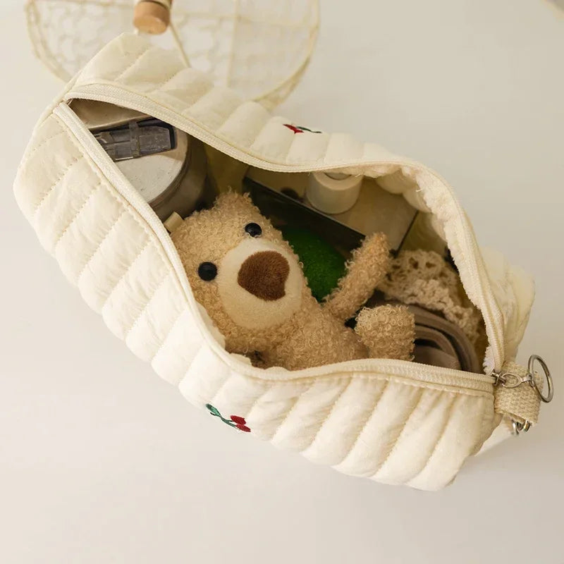 New Mommy Bag Cute Print Embroidery Mommy Bag Zipper Newborn Baby Diaper Bag Nappy Pouch Travel Stroller Storage Bags