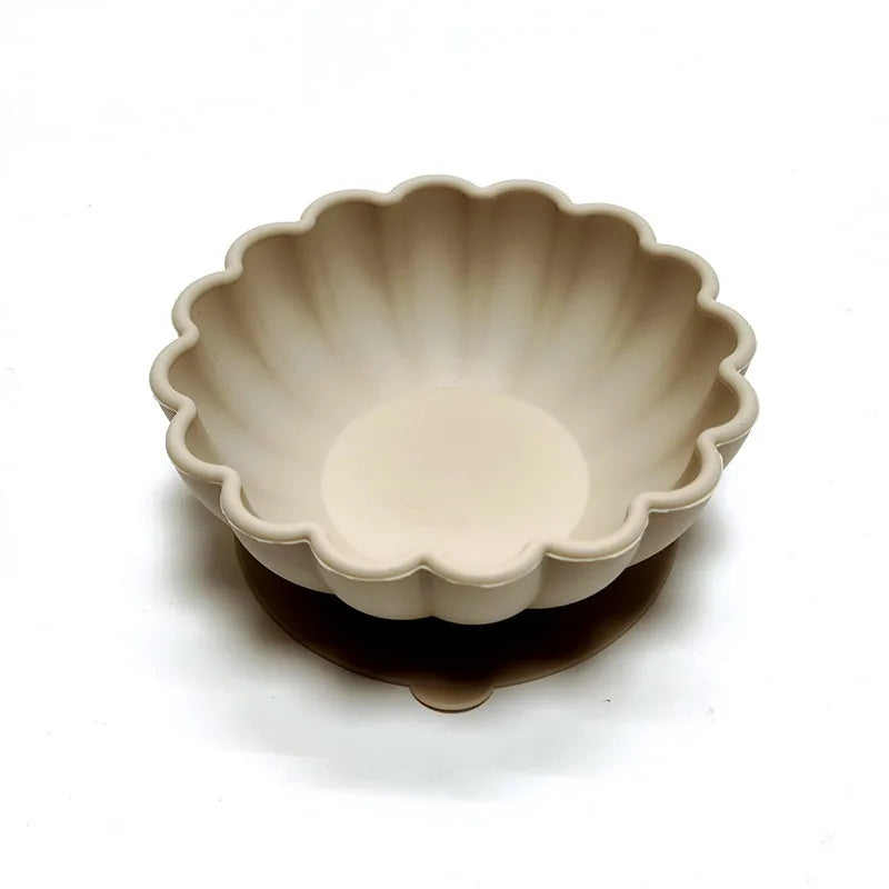 Silicone dinner plate children eating tableware convenient adsorption fruit plate silicone supplement bowl