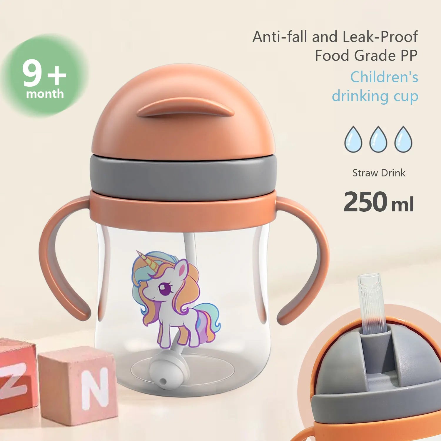 250ml 💖 SnuggleLittle™ Premium Baby Sippy Cup
