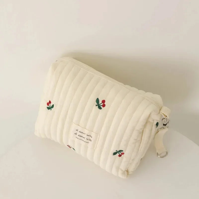 New Mommy Bag Cute Print Embroidery Mommy Bag Zipper Newborn Baby Diaper Bag Nappy Pouch Travel Stroller Storage Bags