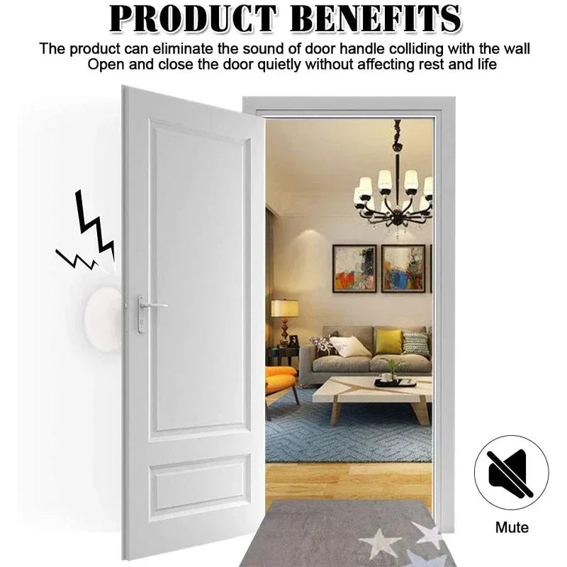 Door Stop Nordic Safety Supplies Silicone Self-adhesive Door Stopper Wall Protection Buffer Protective Plug Home