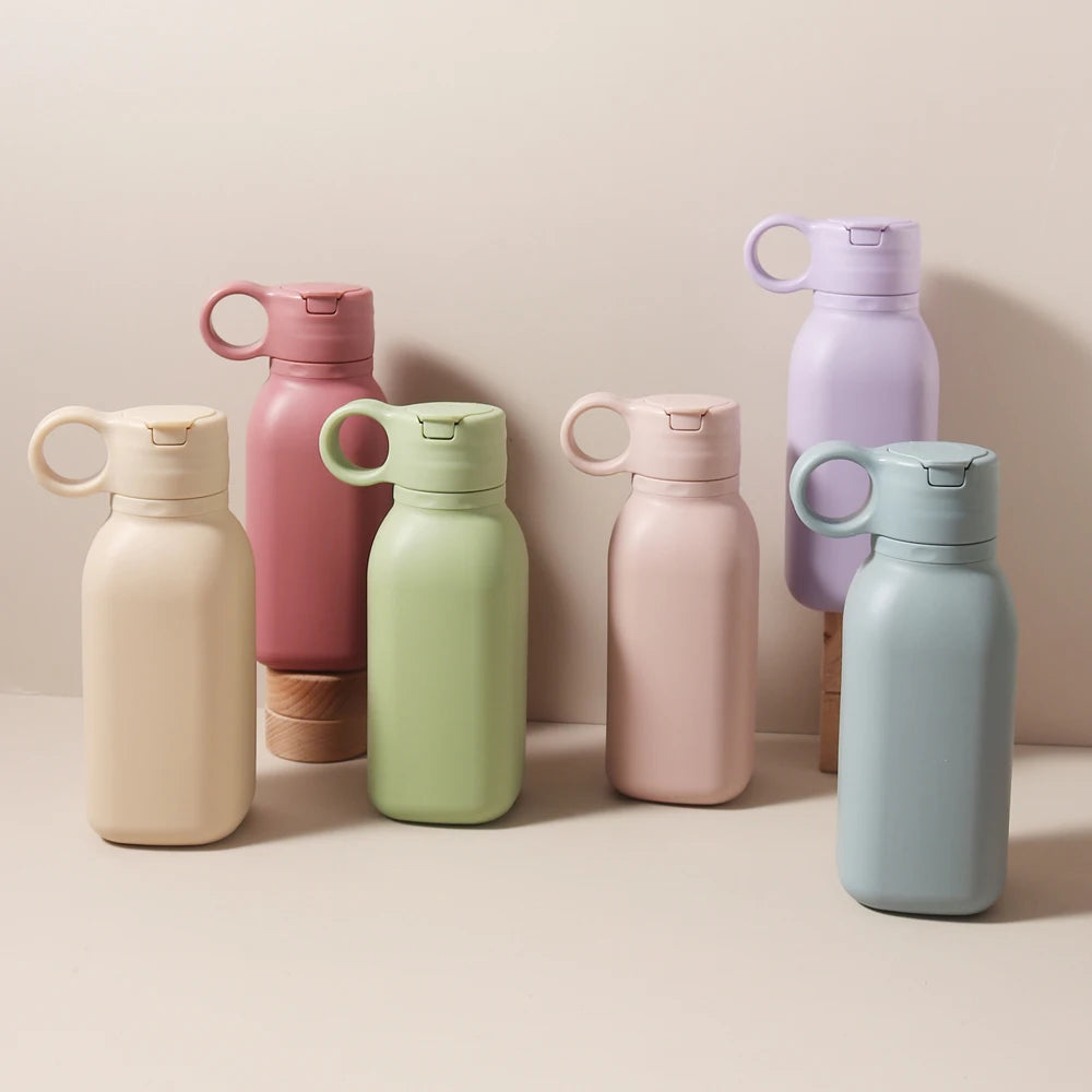 1 pc 450ml Baby Sippy Cup Silicone Flip Lid Water Bottle  Portable Toddler Sports baby tableware