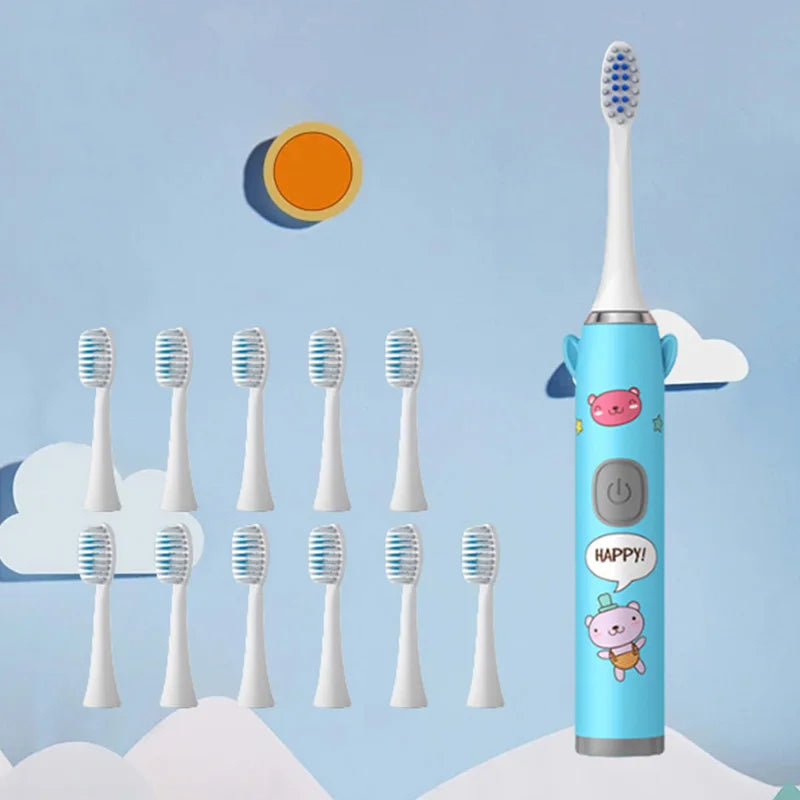 E6 CHILDREN'S Toothbrush Wings Cartoon Sonic Toothbrush Soft Bristle Electric Toothbrush (Batteries Not Included)