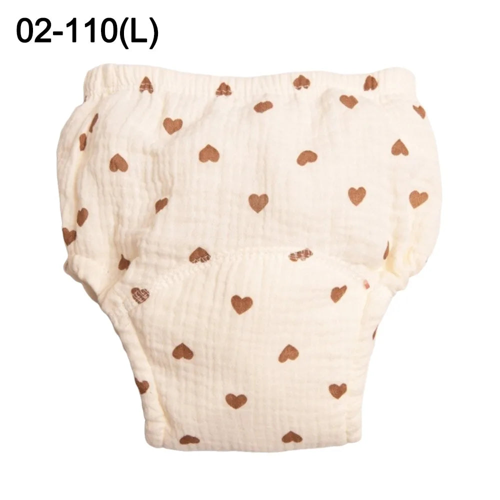 Cotton Gauze Baby Training Pants Breathable Waterproof Baby Washable Diaper Leakproof Washable Diaper Pants Toddler Use