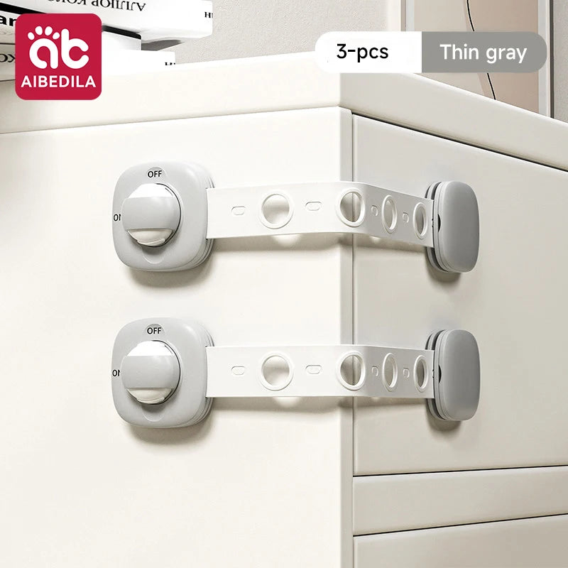 AIBEDILA Baby Safety Cabinet Drawer Locks  Adhesive Childproof Latches Straps for Drawer Door Baby Proofing Home Safety Locks