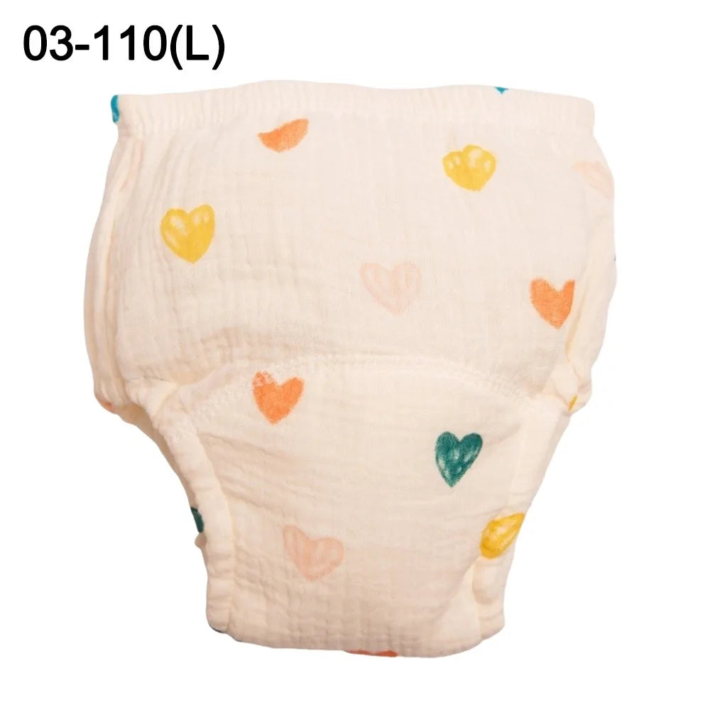 Comfortable Cotton Gauze Baby Training Pants Breathable Leakproof Diaper Pants Absorbent Washable Baby Diapering Toddler Use