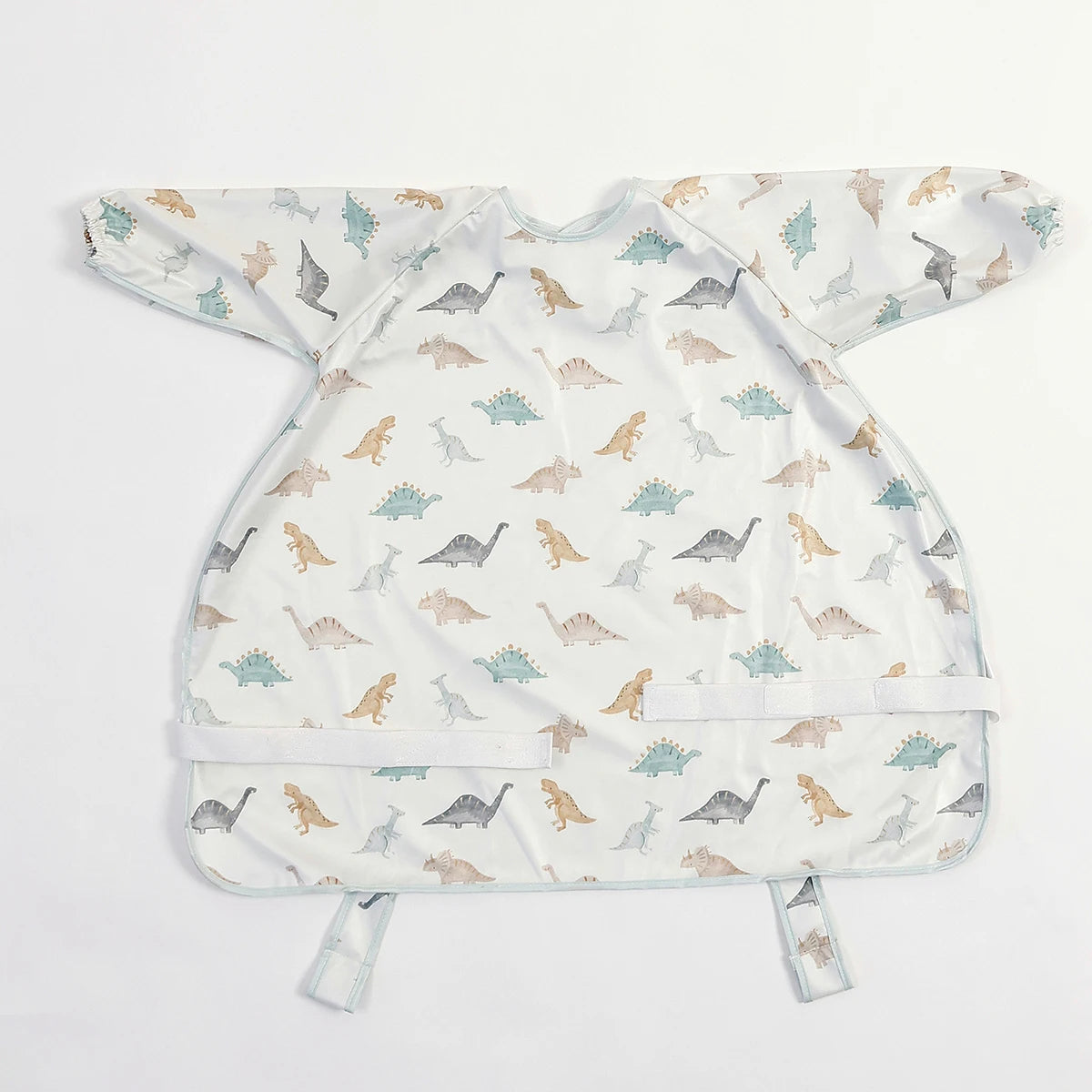 1Pc 100%Polyester Waterproof Highchair Coverall Baby Feeding Bib Long Sleeve Eating Smock Bib for 0-2Years Babies