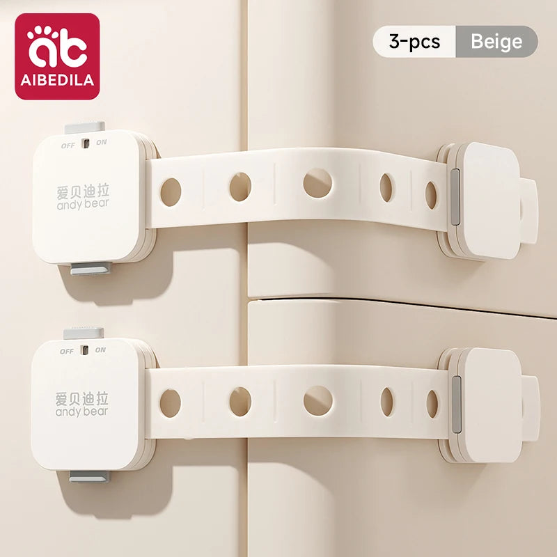 AIBEDILA Baby Safety Cabinet Drawer Locks  Adhesive Childproof Latches Straps for Drawer Door Baby Proofing Home Safety Locks