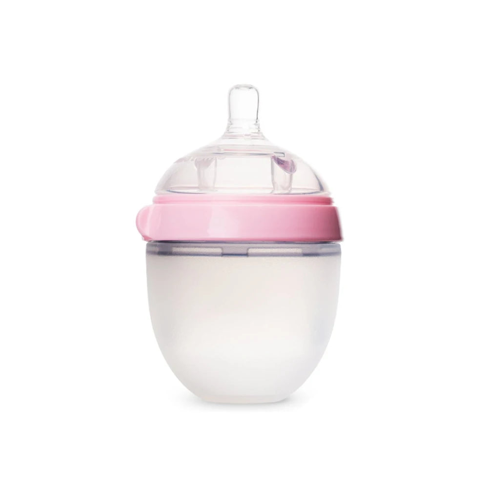 Silicone Baby Bottles for Newborn Baby  Anti Colic Infant Bottles Wide Neck  Nipple Slow Flow Breastfeeding Toddler Bottles 1PC