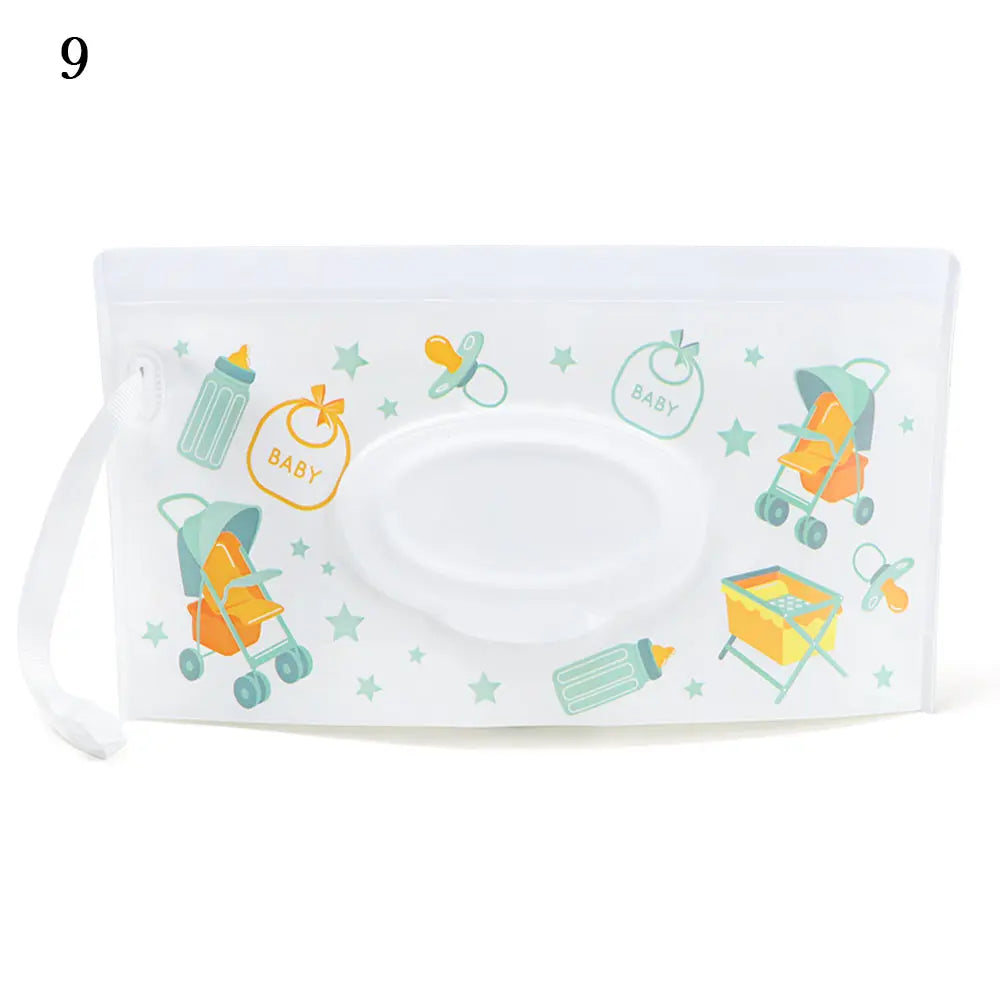 EVA Baby Wet Wipe Pouch Wipes Holder Case Reusable Refillable Wet Wipe Bag NEW Outdoor Tissue Box Portable Stroller Accessories