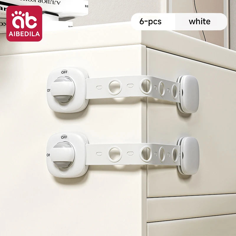 AIBEDILA Baby Safety Cabinet Drawer Locks  Adhesive Childproof Latches Straps for Drawer Door Baby Proofing Home Safety Locks