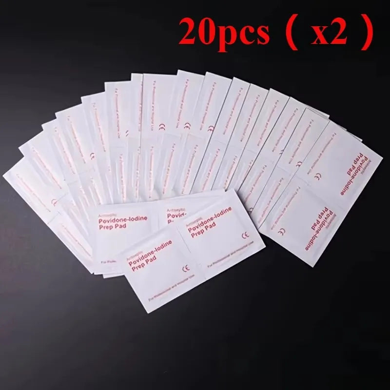 Iodine disinfectant wet wipes, first aid supplies or for cleaning and disinfecting wounds and abrasions when traveling