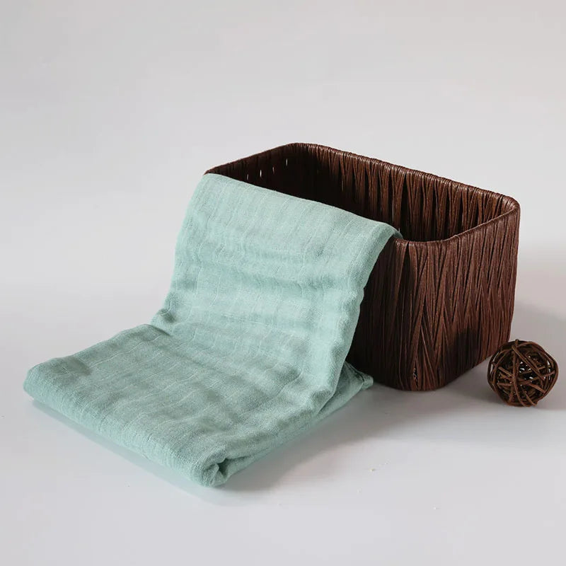 Bamboo Blanket 120*120Cm Muslin Cotton Baby Blanket 2 Layers Gauze Newborn Swaddle Wrap Kids Bath Towel Outing Stroller Cover