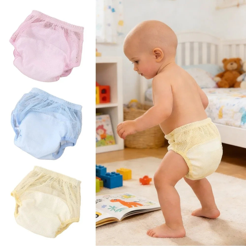 Cotton Baby Training Pants Breathable Leakproof Baby Washable Diaper Waterproof Washable Cloth Diapers for Boys Girls