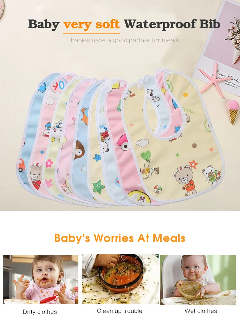 Baby Bibs for Children – Waterproof Feeding & Burp Bibs