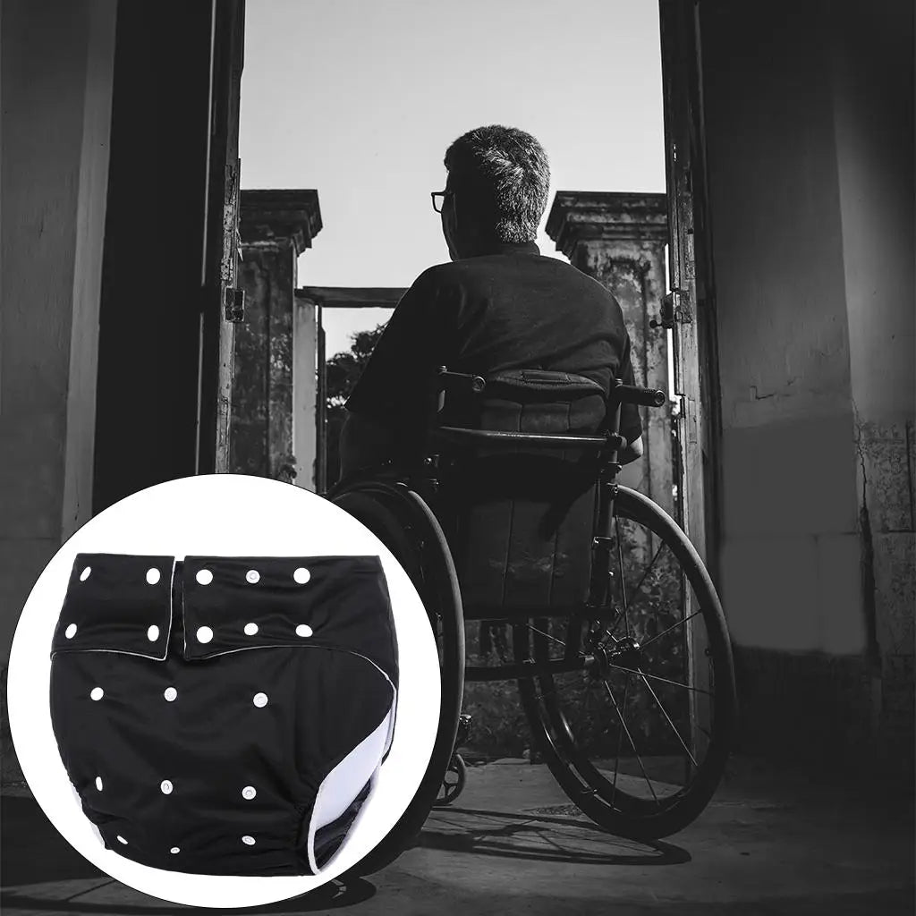 2x Adult Diaper Pants Undewear Washable TPU Coat for Incontinence Old People