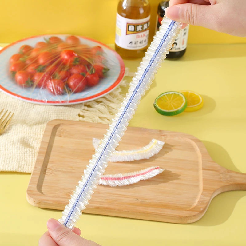 50/100/200PCS Disposable Cling Film Cover for Food Grade Household Fresh-keeping Bags Home Leftover Food Storage Accessories