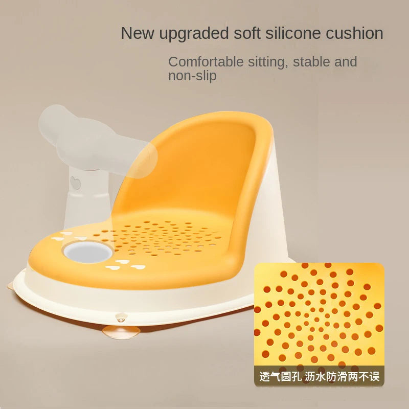 Baby Tub Seat Bathtub Pad Mat Chair Safety Anti Slip Newborn Toddler Infant Care Children Bathing Seat Washing Toys Shower Chair