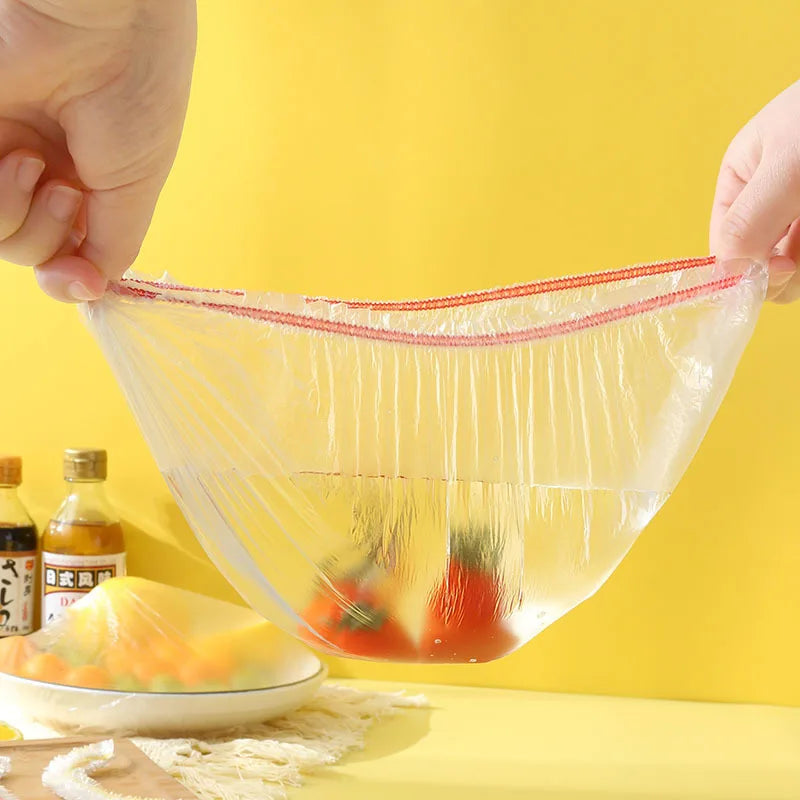 50/100/200PCS Disposable Cling Film Cover for Food Grade Household Fresh-keeping Bags Home Leftover Food Storage Accessories