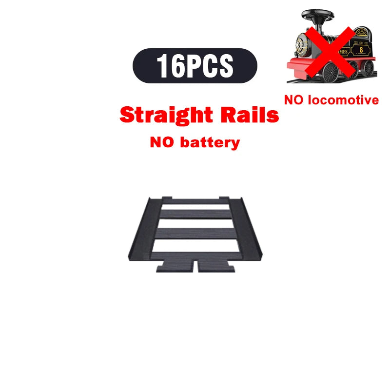 Electric Train Kids Riding Toy Ailway Can Carry Train Rail Car Train Cabin Classical Model Baby Walker Stroller Toys Child Gifts