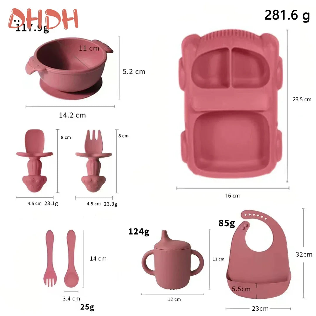 🥣 SnuggleLittle™ Premium Silicone Feeding Set