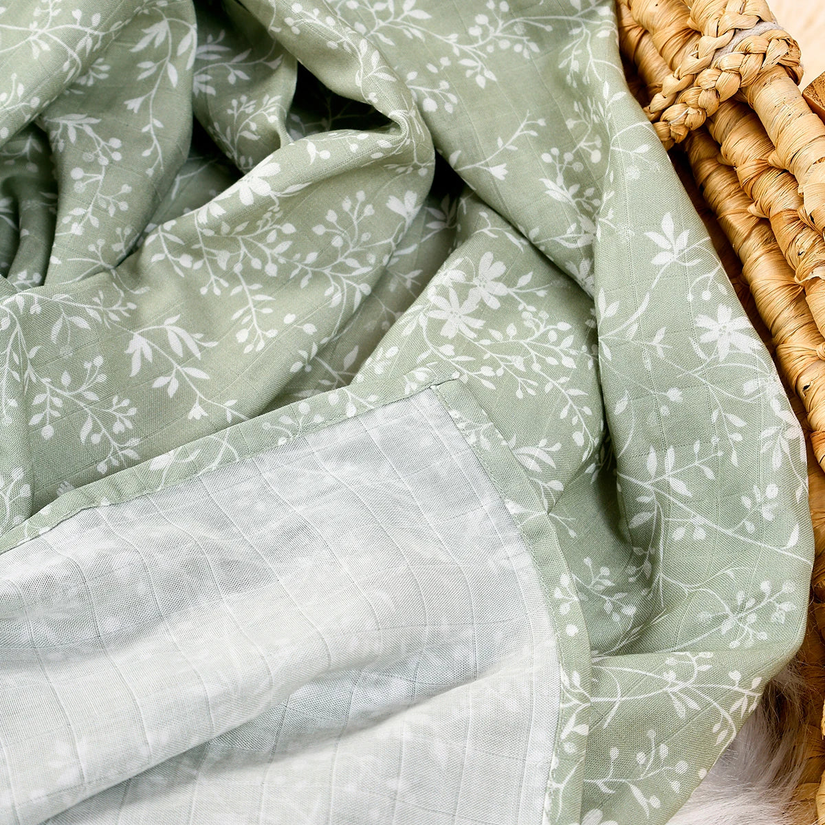 Bamboo Cotton Baby Muslin Swaddle Blankets for Boys and Girls Breathable and Skin-Friendly Receiving Newborn Blanket Wrap