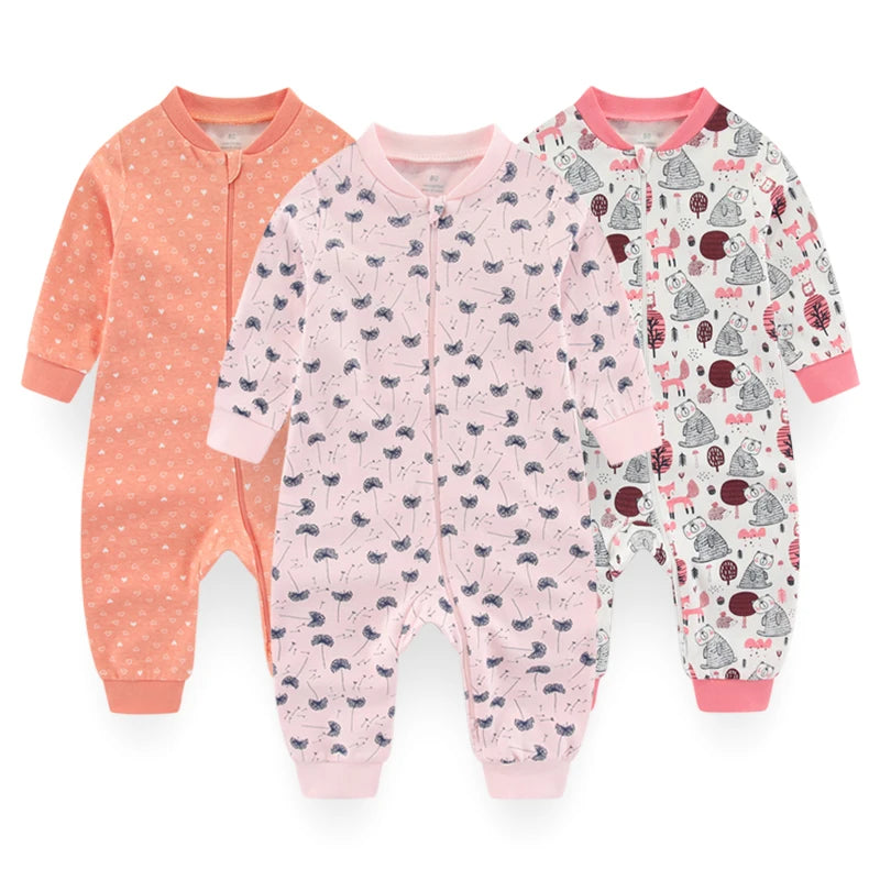 Newborn Baby 2-Way Zipper Romper