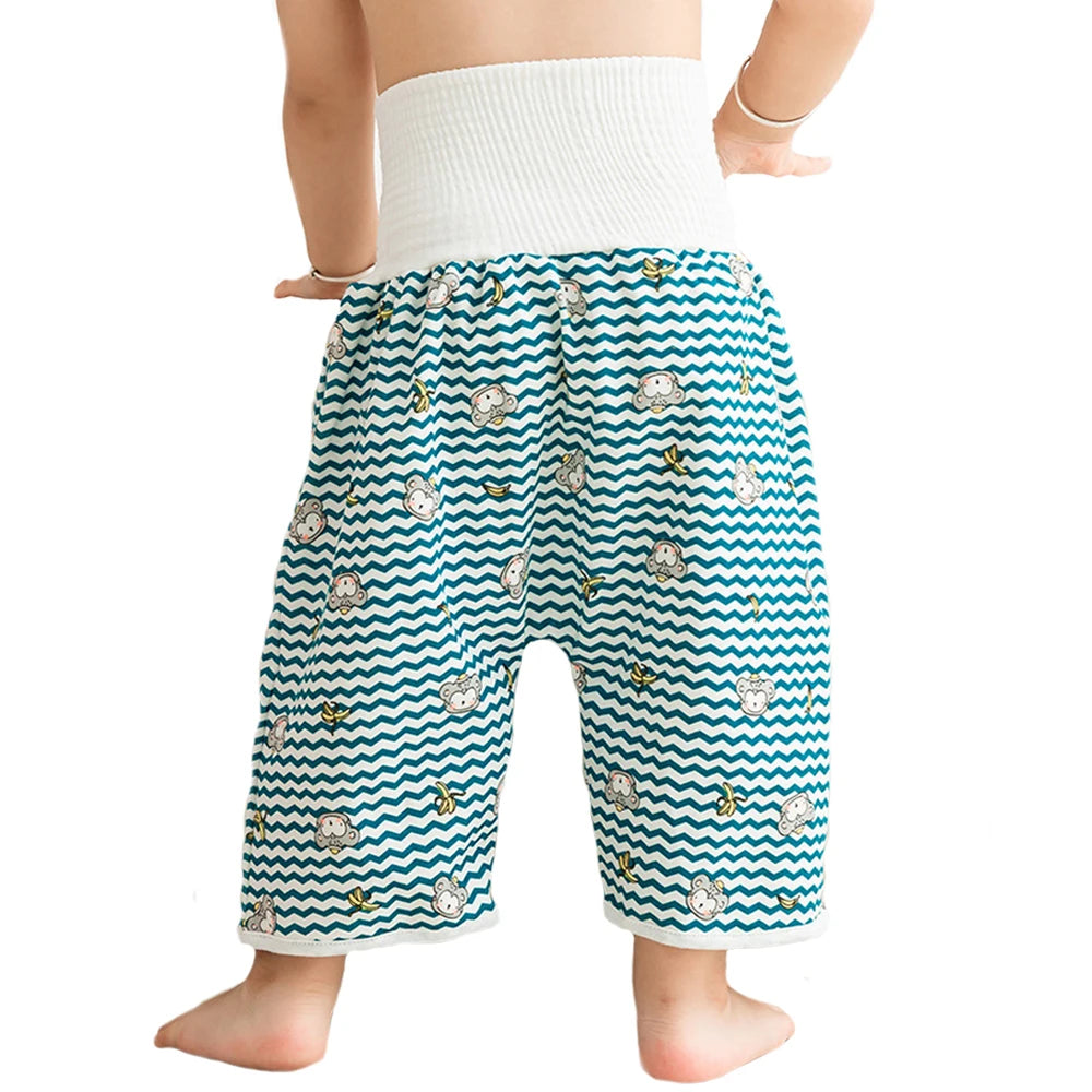 Baby Waterproof Diaper Pants&Skirt for Potty Training Baby Comfy Diaper Short for Boys and Girls Sleeping Bedclothes Night Time