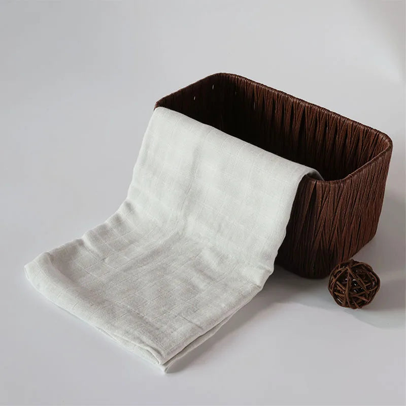 Bamboo Blanket 120*120Cm Muslin Cotton Baby Blanket 2 Layers Gauze Newborn Swaddle Wrap Kids Bath Towel Outing Stroller Cover