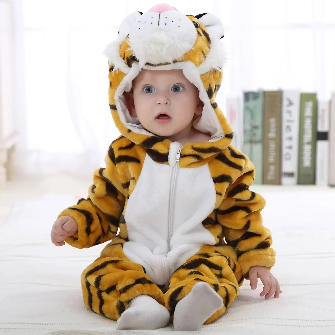 Kids Onesies Baby Rompers Winter Costume Flannel for Girl Boy Toddler Infant Clothes Animals Monkey Tiger Lion Unicorn Ropa Bebe