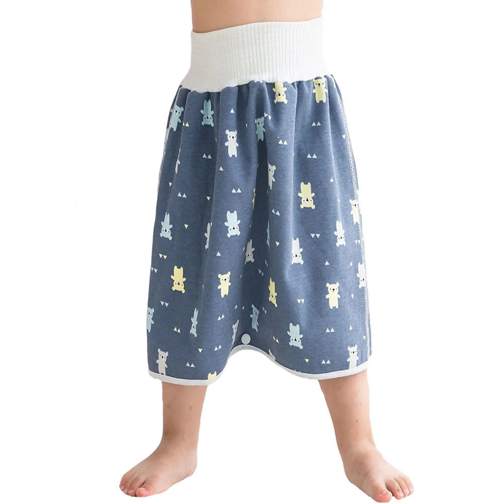 Baby Waterproof Diaper Pants&Skirt for Potty Training Baby Comfy Diaper Short for Boys and Girls Sleeping Bedclothes Night Time