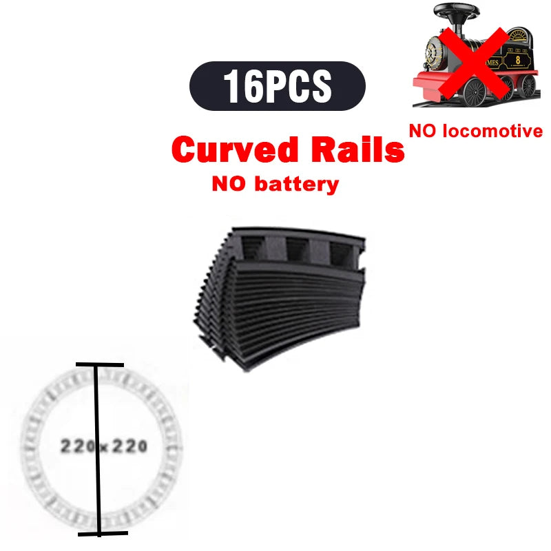 Electric Train Kids Riding Toy Ailway Can Carry Train Rail Car Train Cabin Classical Model Baby Walker Stroller Toys Child Gifts