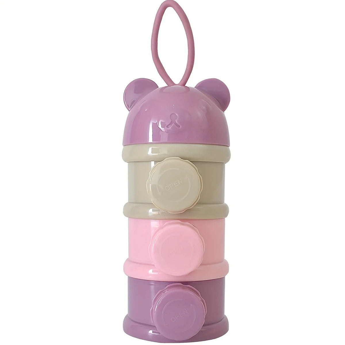 Large Capacity Baby Milk Powder Container with Strap, Baby Formula Dispenser, Stackable Food Storage Box, Portable Snack Box