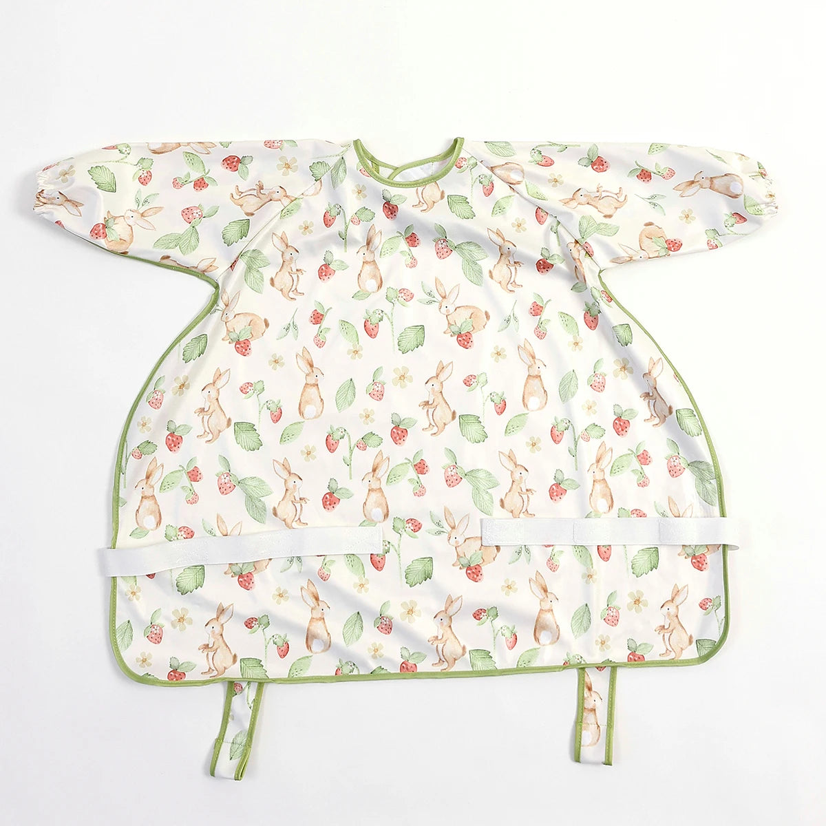 1Pc 100%Polyester Waterproof Highchair Coverall Baby Feeding Bib Long Sleeve Eating Smock Bib for 0-2Years Babies