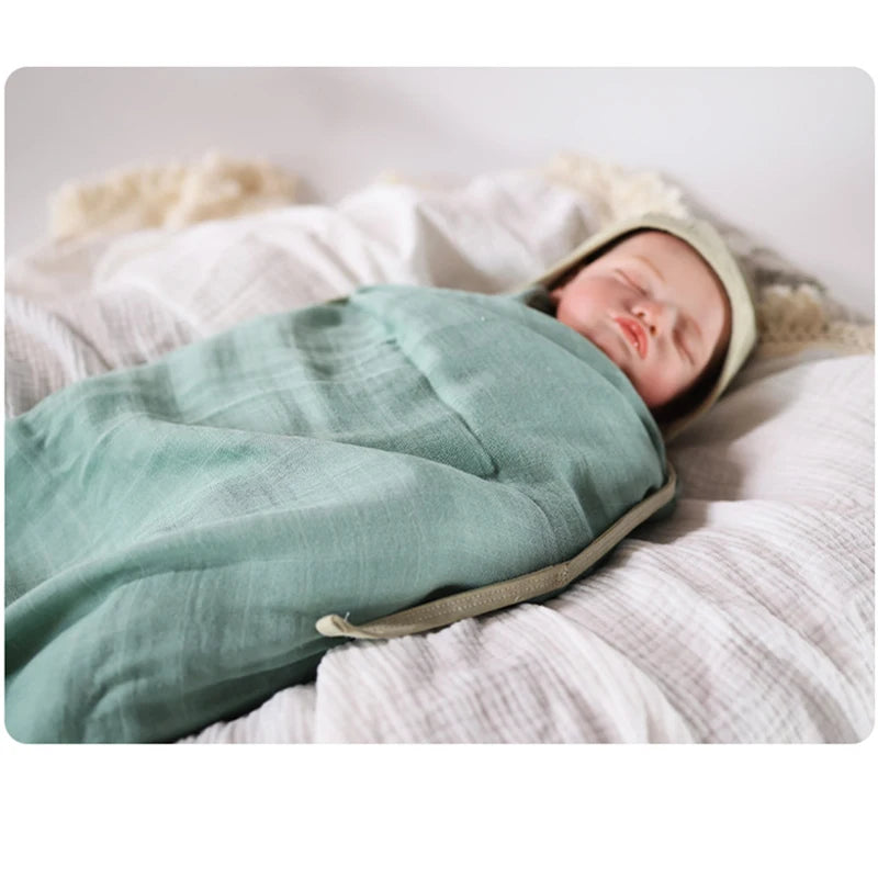 Bamboo Blanket 120*120Cm Muslin Cotton Baby Blanket 2 Layers Gauze Newborn Swaddle Wrap Kids Bath Towel Outing Stroller Cover