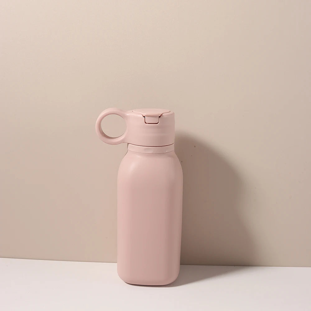 1 pc 450ml Baby Sippy Cup Silicone Flip Lid Water Bottle  Portable Toddler Sports baby tableware